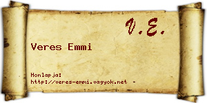 Veres Emmi névjegykártya